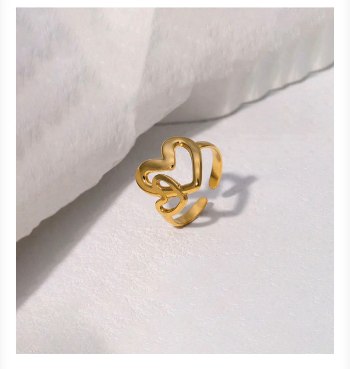 Anti - Tarnish Heart Ring