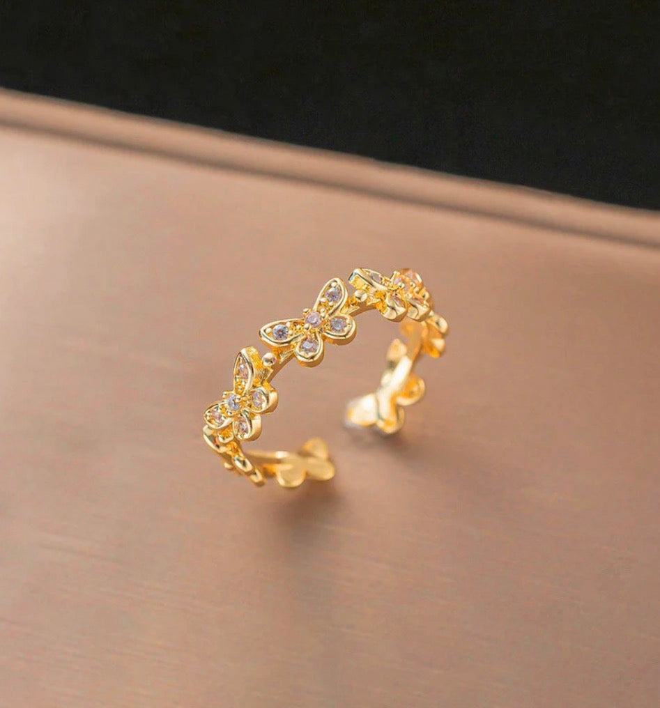Butterfly anti tarnish ring