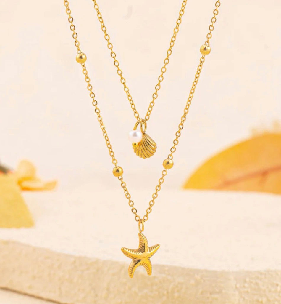 Premium Quality Anti - Tarnish Beach Theme Necklace
