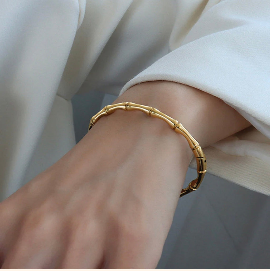 Bamboo Kada Bracelet(anti - Tarnish)