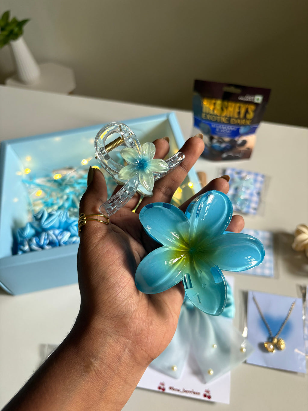 Teddy Sky Box Love /anniversary hamper (Luxury Hamper Box) with Anti - Tarnish Jewellery