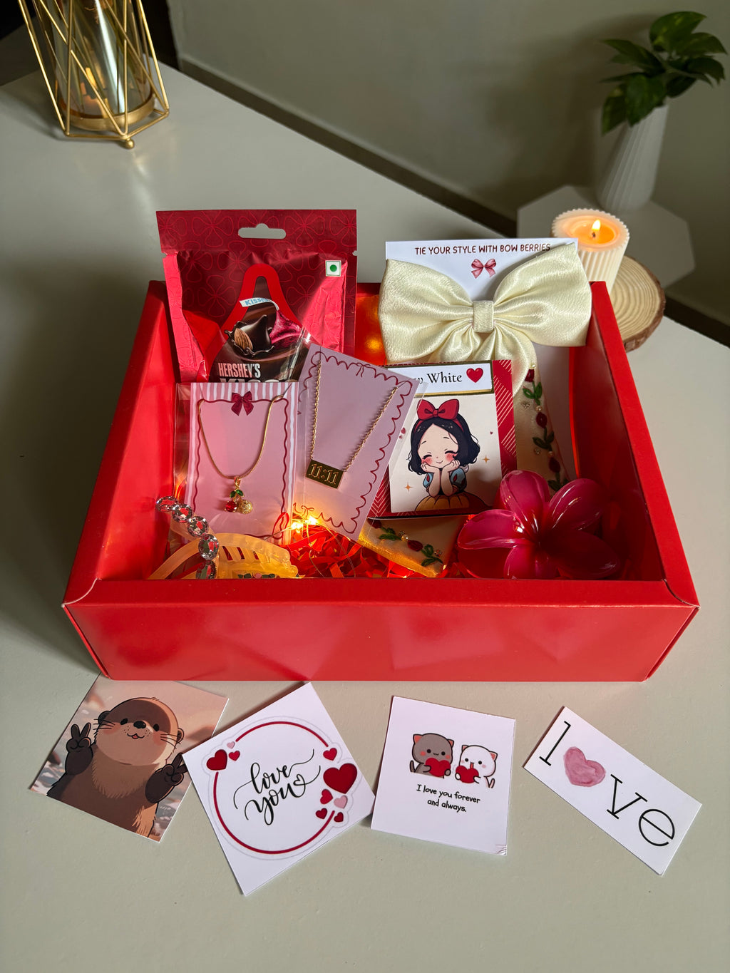 Red Tulip Hamper Box ❤️🍒✨(premium Luxury hamper)