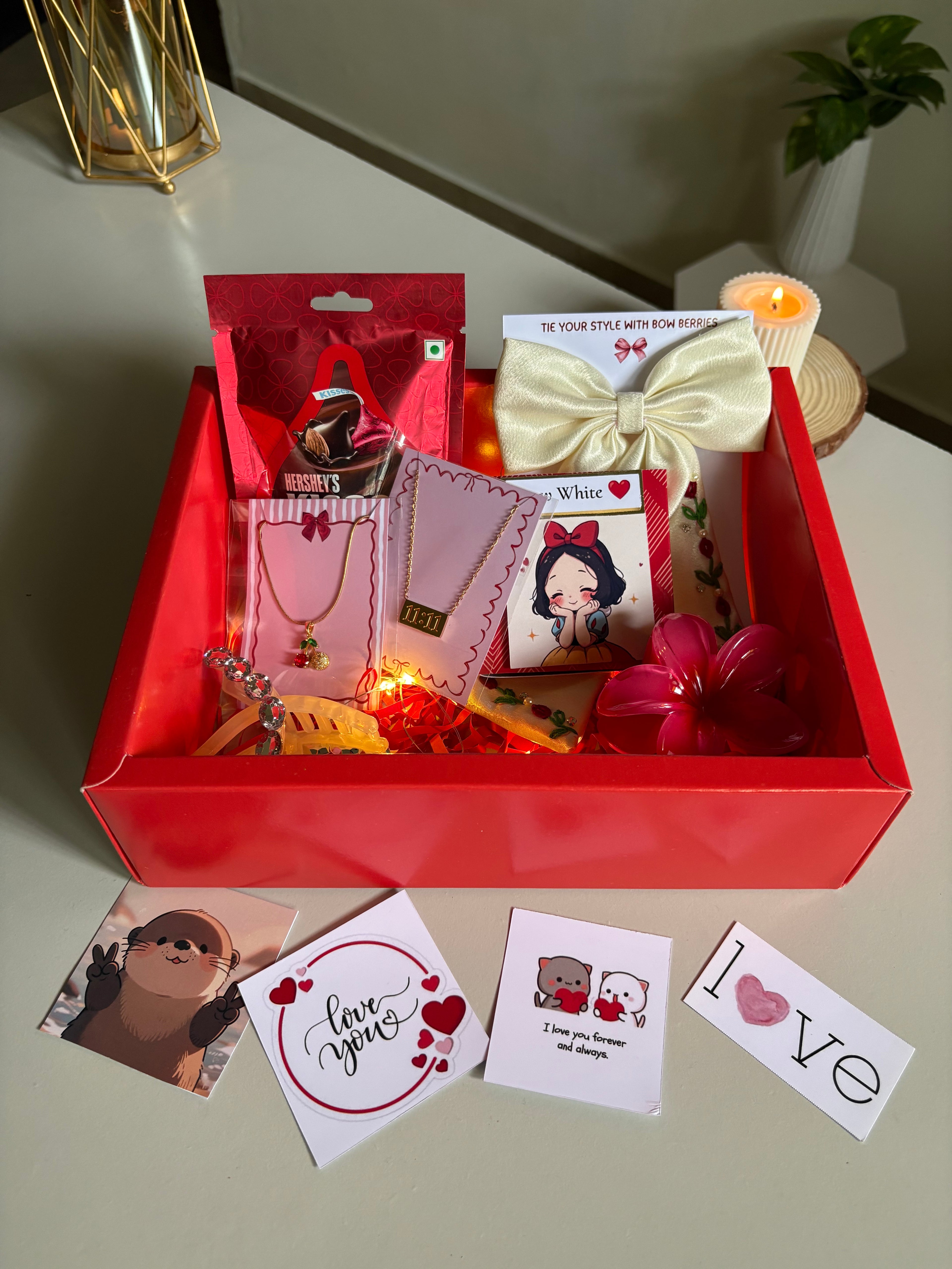 Red Tulip Hamper Box ❤️🍒✨(premium Luxury hamper)