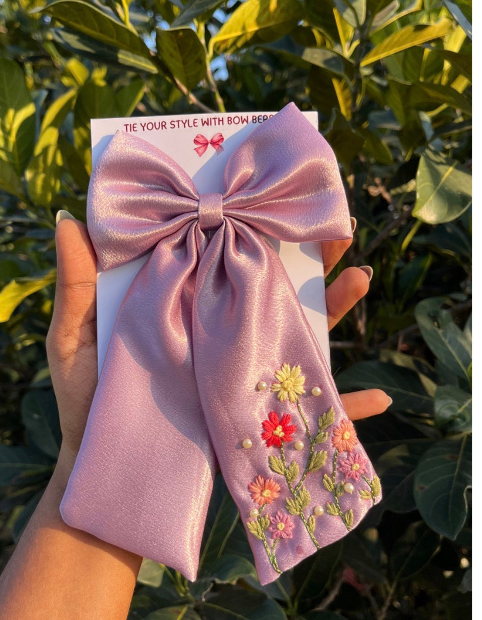 Handmade embroidery bow