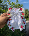 Princess theme embroidery bow