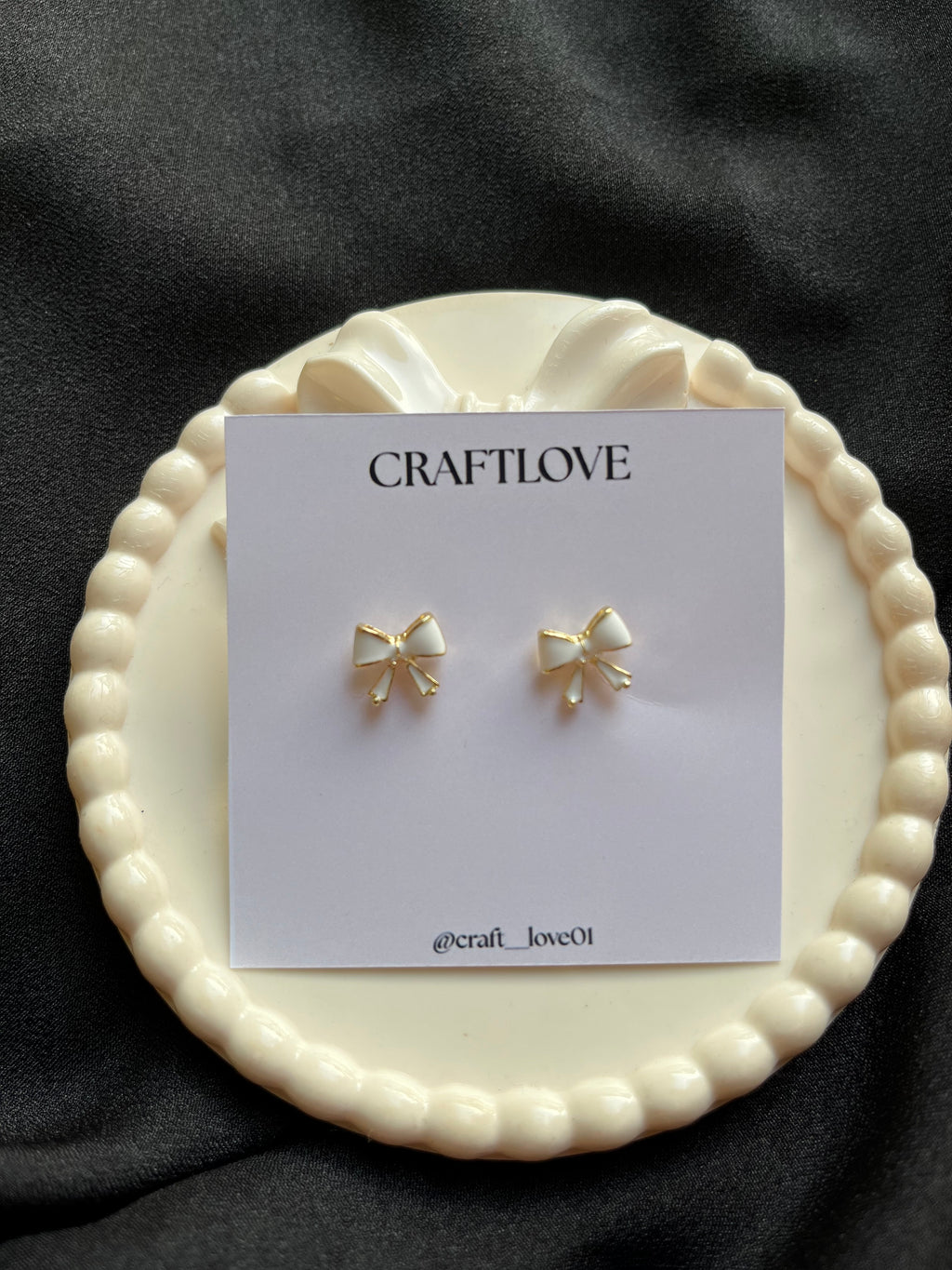 Mini Cute Enamel Bow Earring