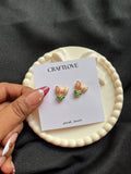 Double minimal tulip Korean earrings