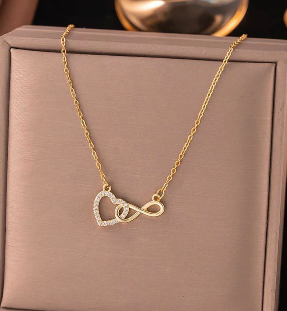 Heart Infinity Anti Tarnish Necklace
