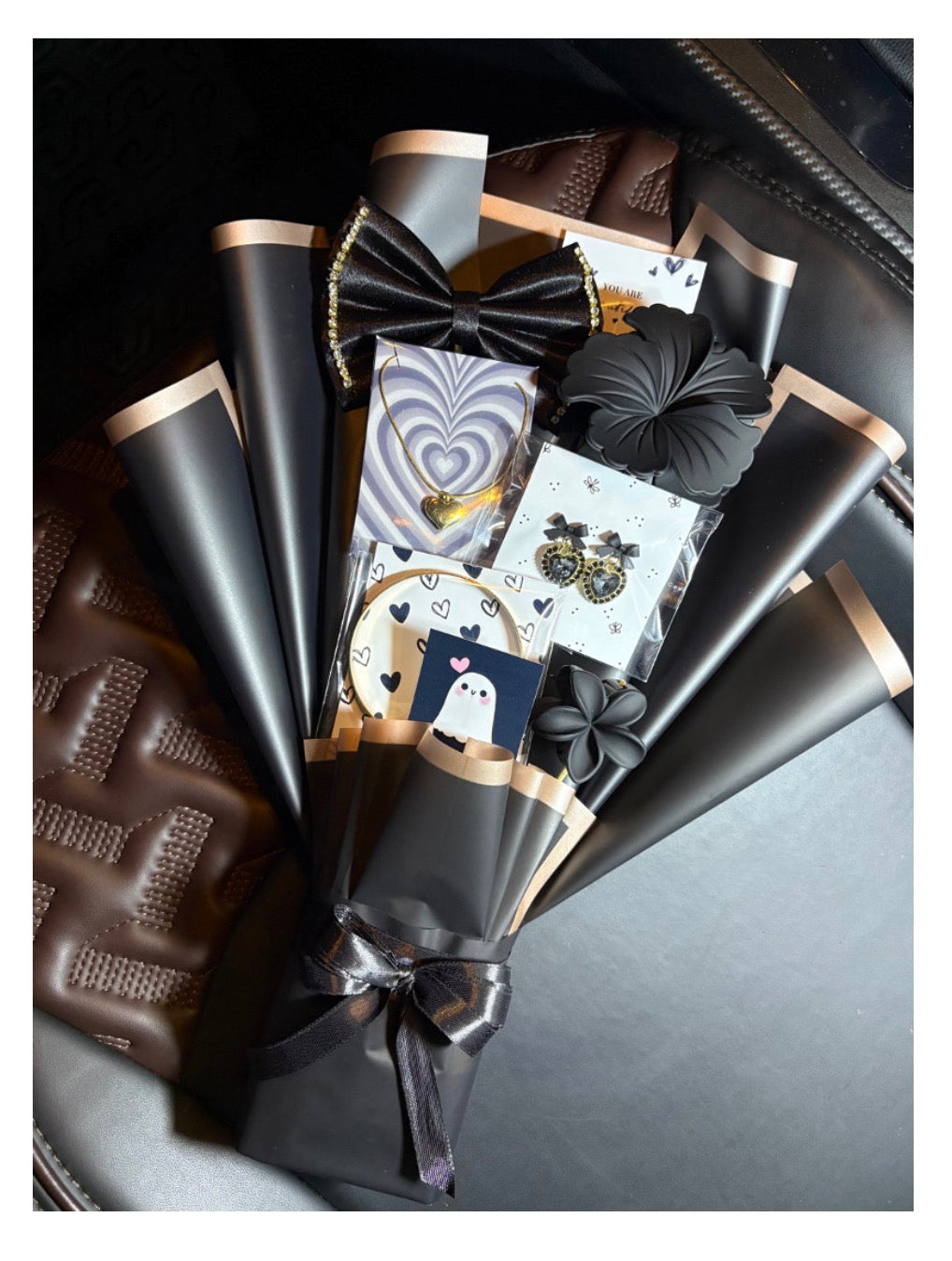 Black Classy Bouquet with accessories