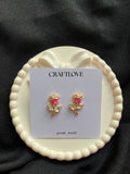 Rose Korean earrings
