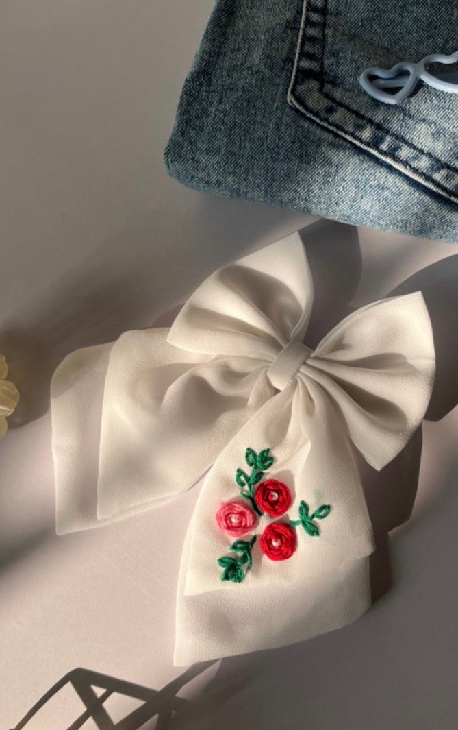 Handmade Embroidery 2 layer bow