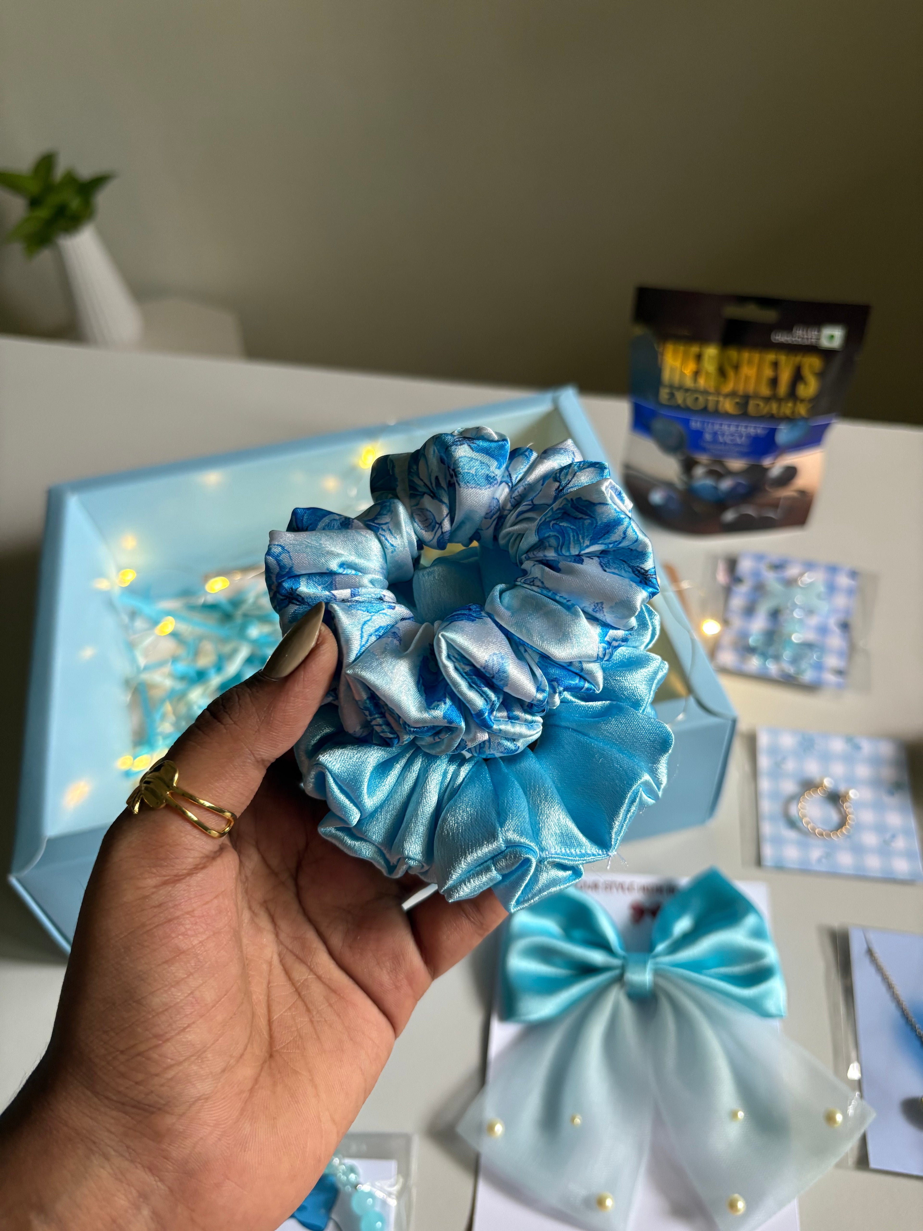 Teddy Sky Box Love /anniversary hamper (Luxury Hamper Box) with Anti - Tarnish Jewellery
