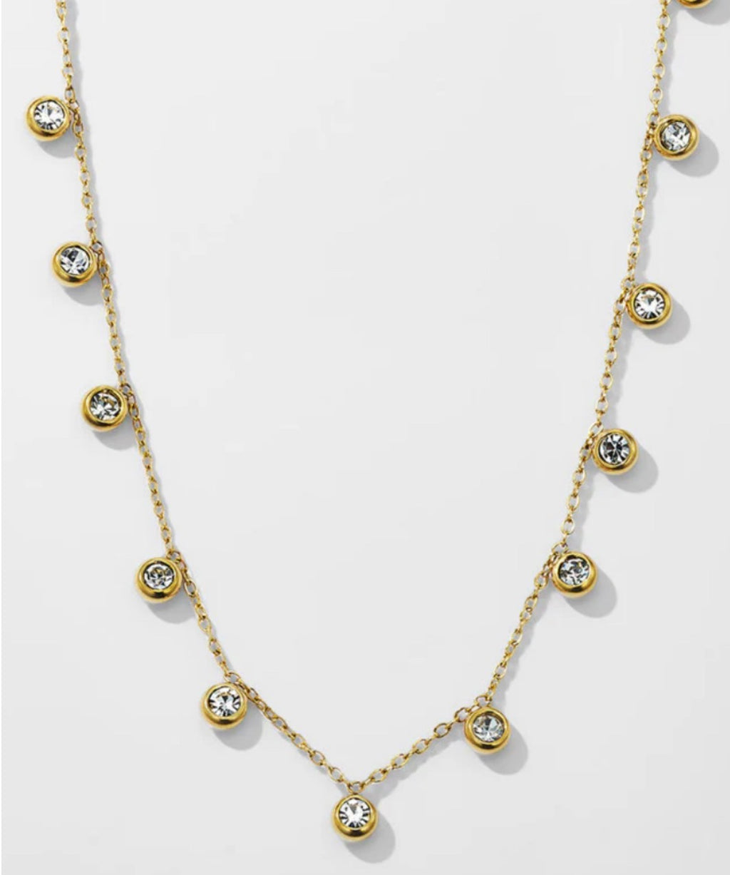 Premium minimal stone anti - tarnish necklace