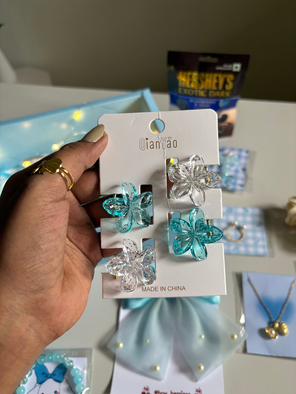 Teddy Sky Box Love /anniversary hamper (Luxury Hamper Box) with Anti - Tarnish Jewellery