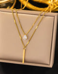 Double Layer Anti - Tarnish Necklace