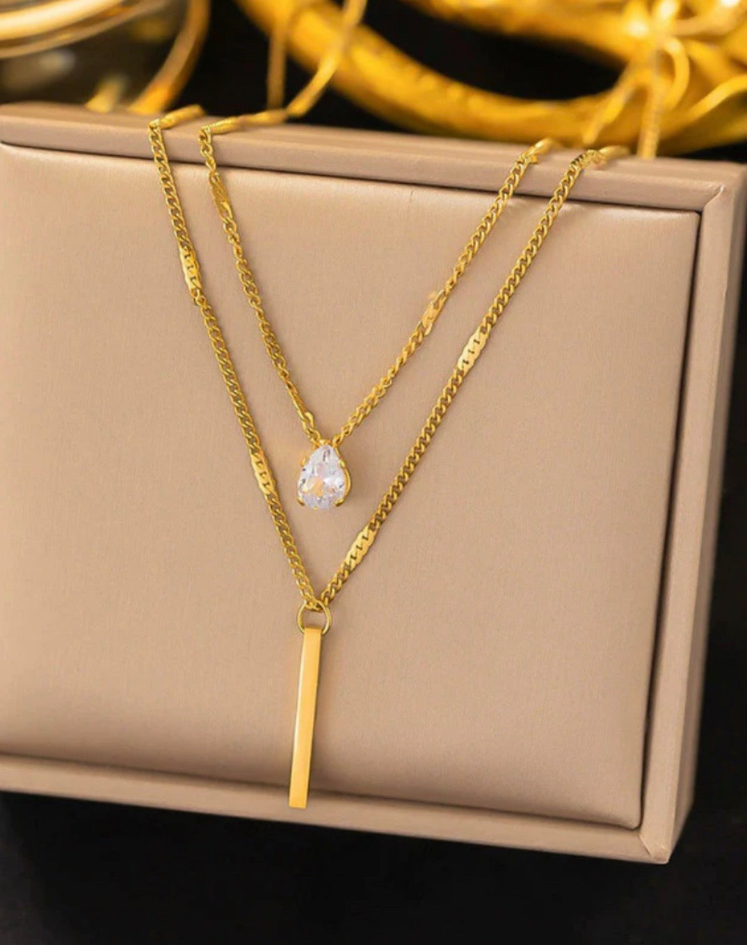 Double Layer Anti - Tarnish Necklace