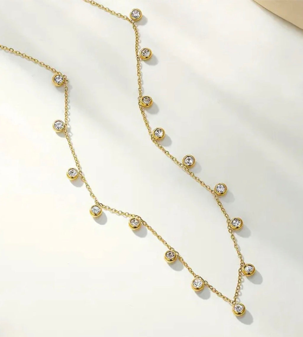 Premium minimal stone anti - tarnish necklace