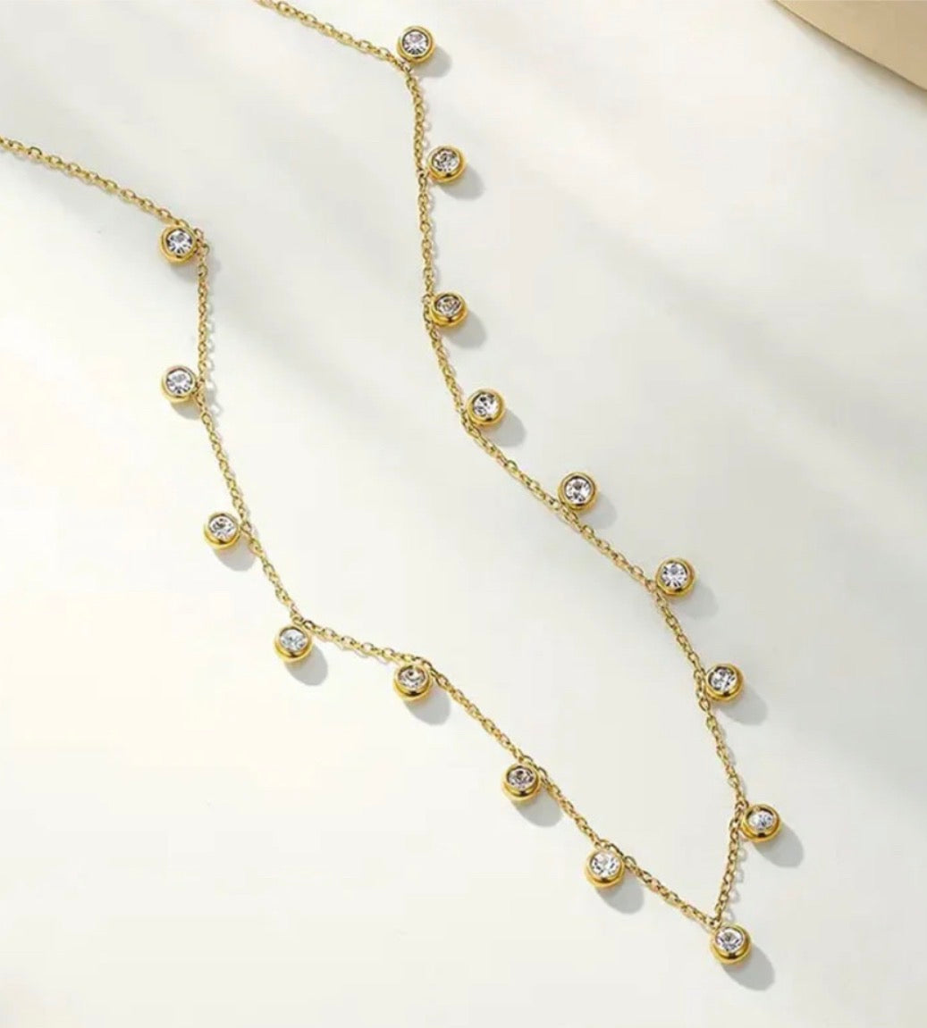Premium minimal stone anti - tarnish necklace