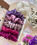 Set of 5 fluffy scrunchies