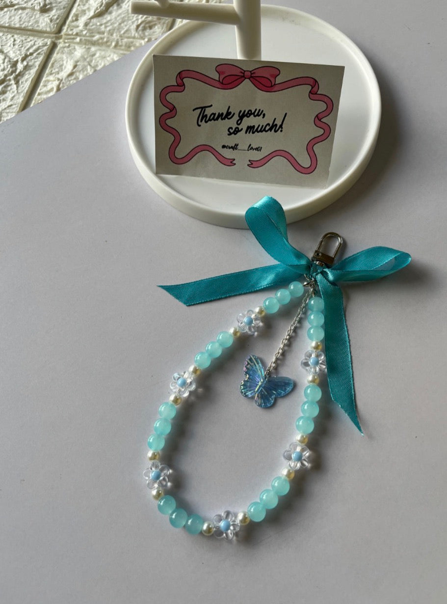 Pastel Blue Coquette Bag Charm
