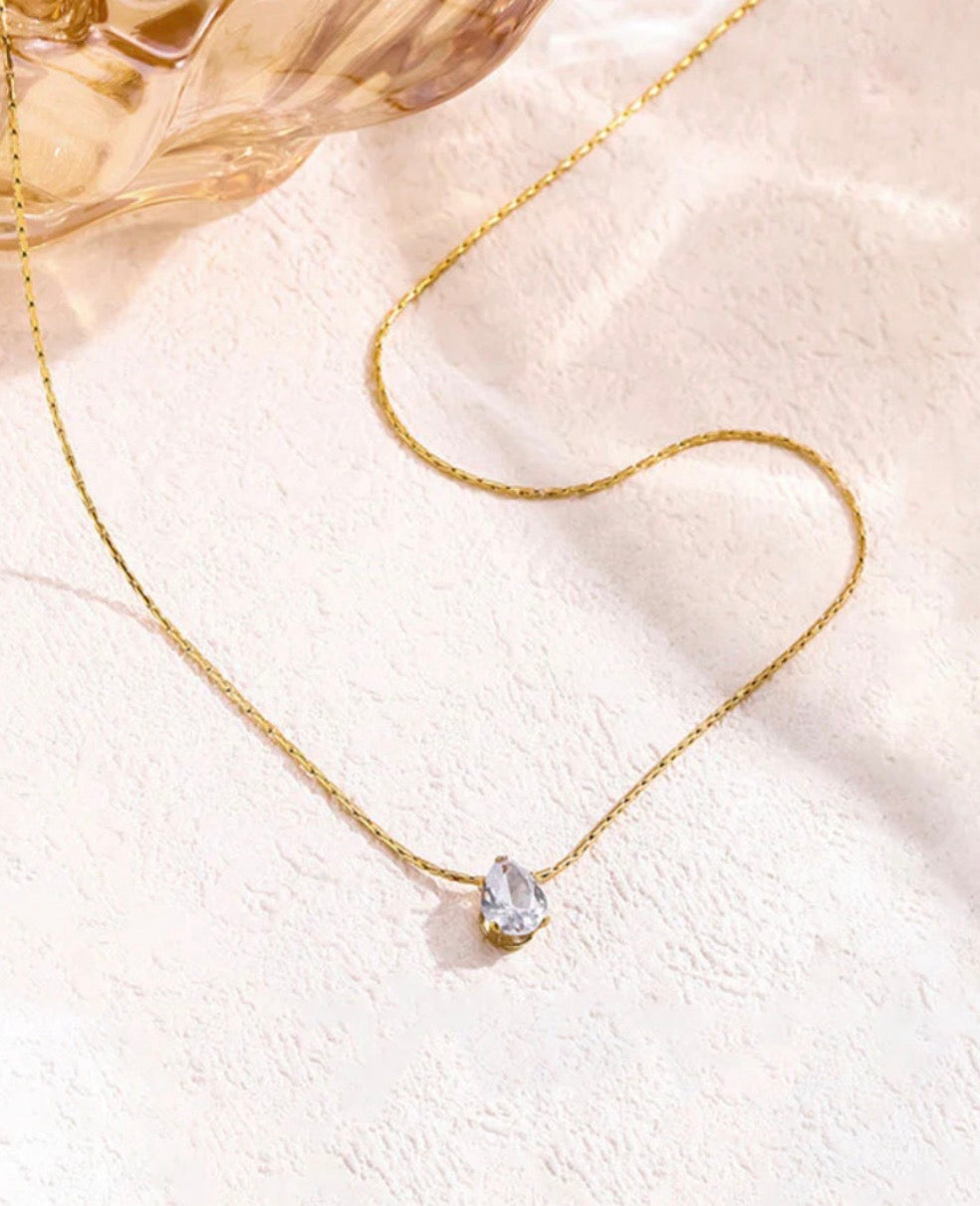 Anti - Tarnish Drop Necklace