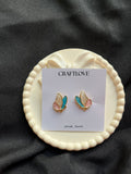 Premium quality enamel butterfly earrings