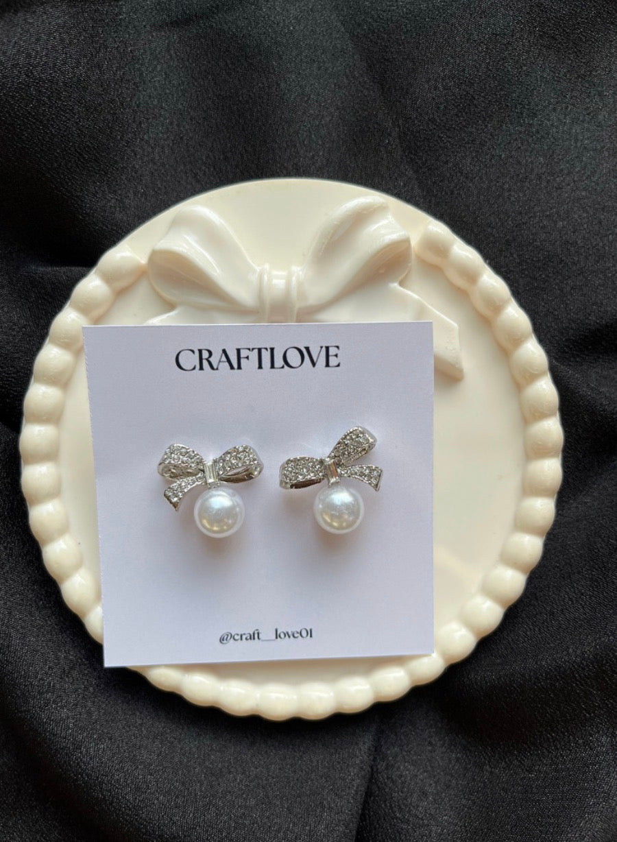 Bejewelled Pearl Earrings