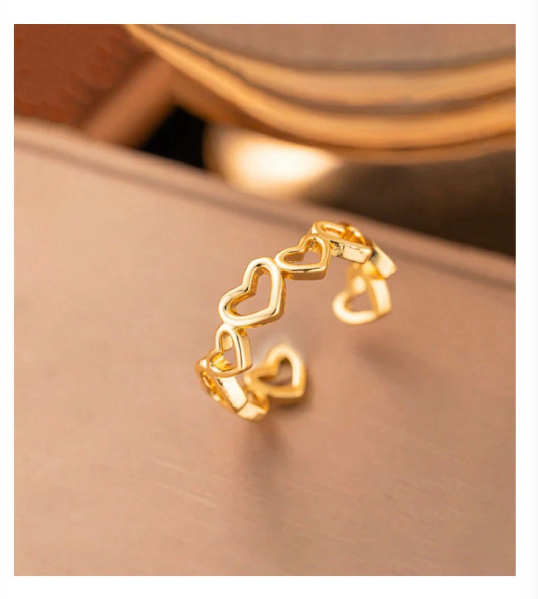 Anti - Tarnish Heart Ring