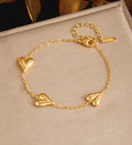 Heart Chain Bracelet (anti tarnish)