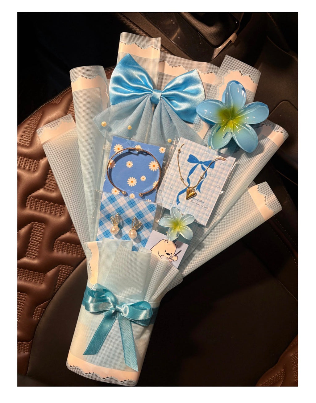 Blue Bouquet With Accessories