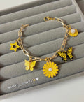 Yellow Theme Charm chain Bracelet