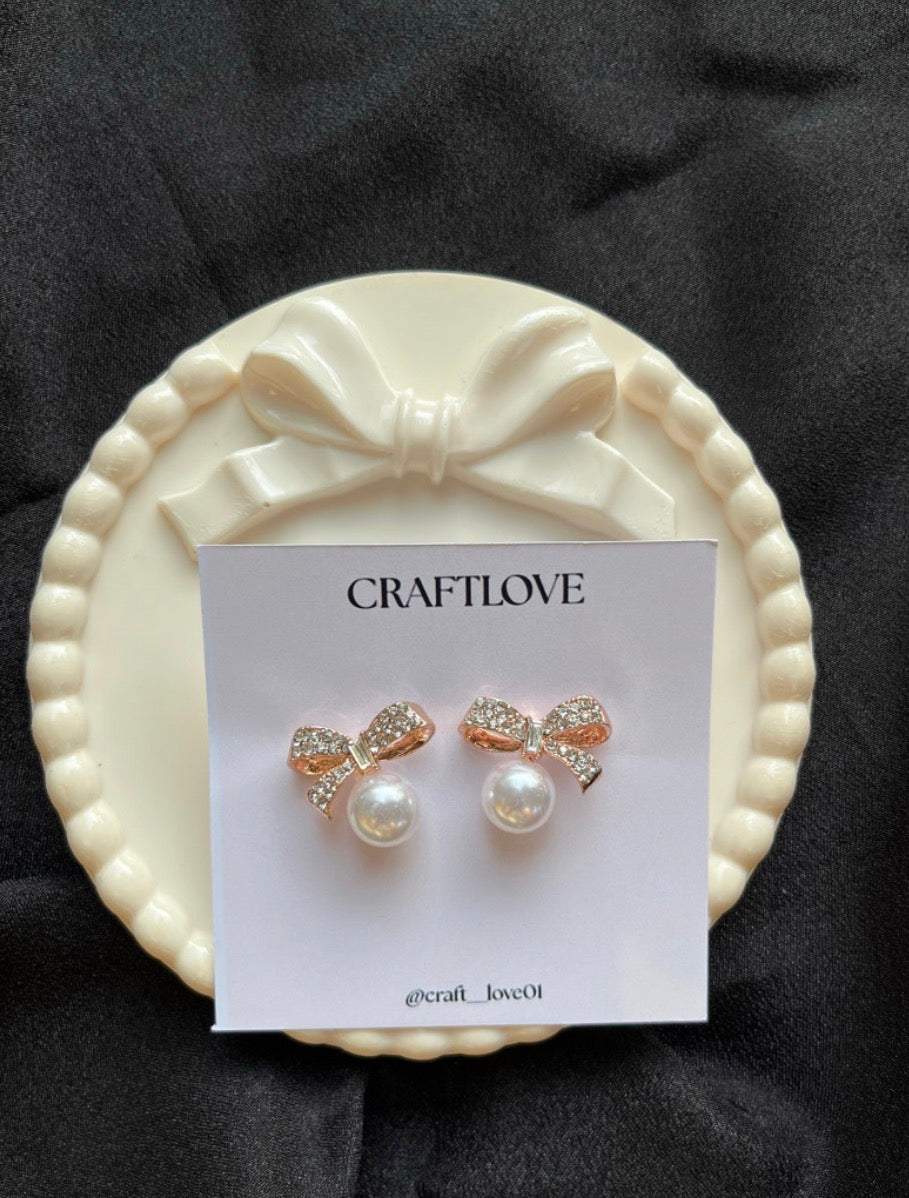 Bejewelled Pearl Earrings