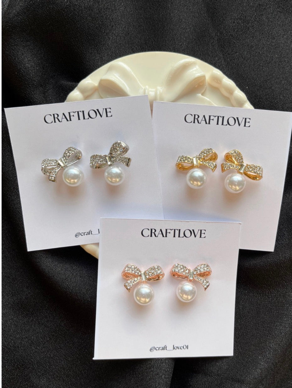 Bejewelled Pearl Earrings