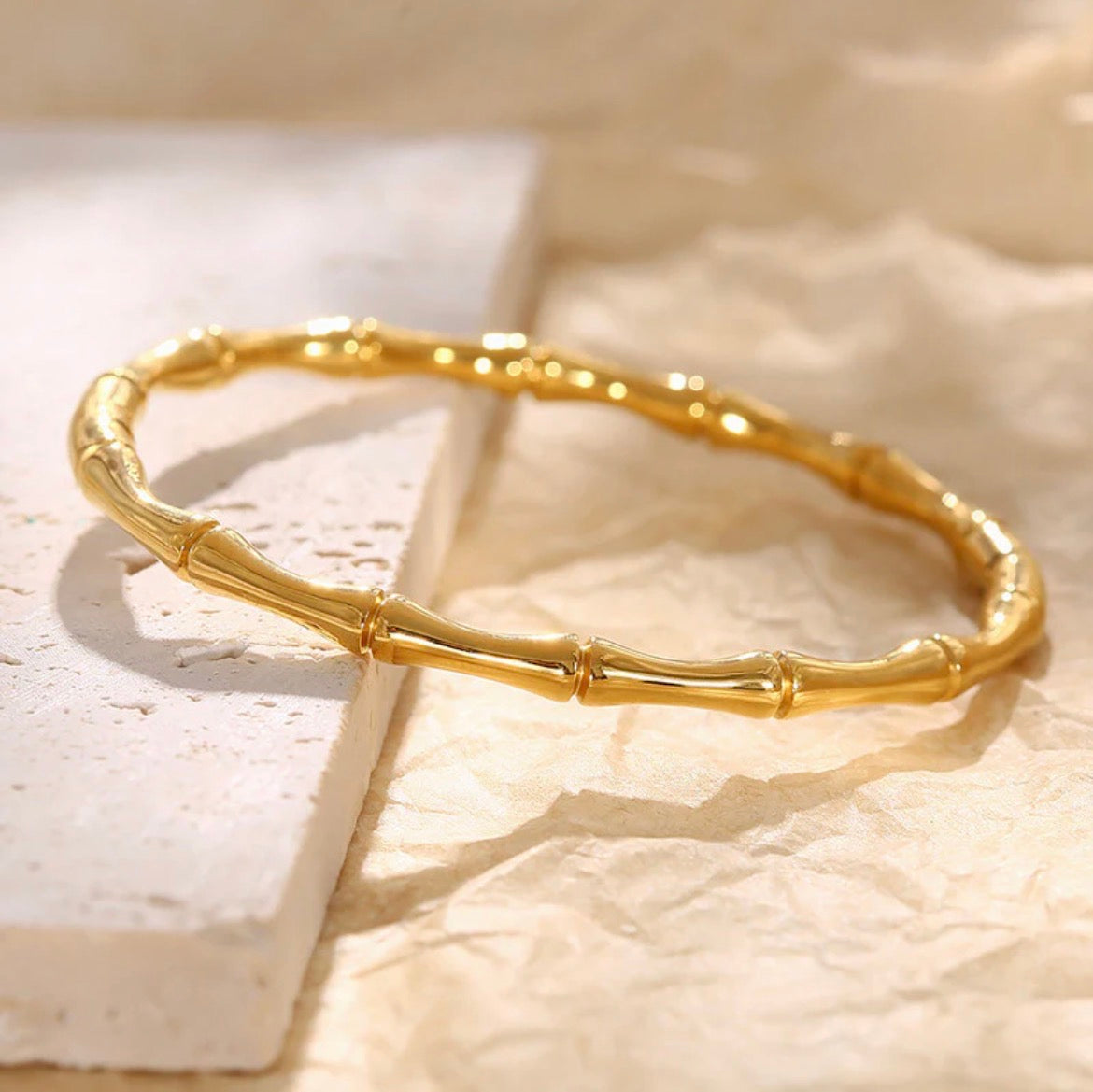 Bamboo Kada Bracelet(anti - Tarnish)