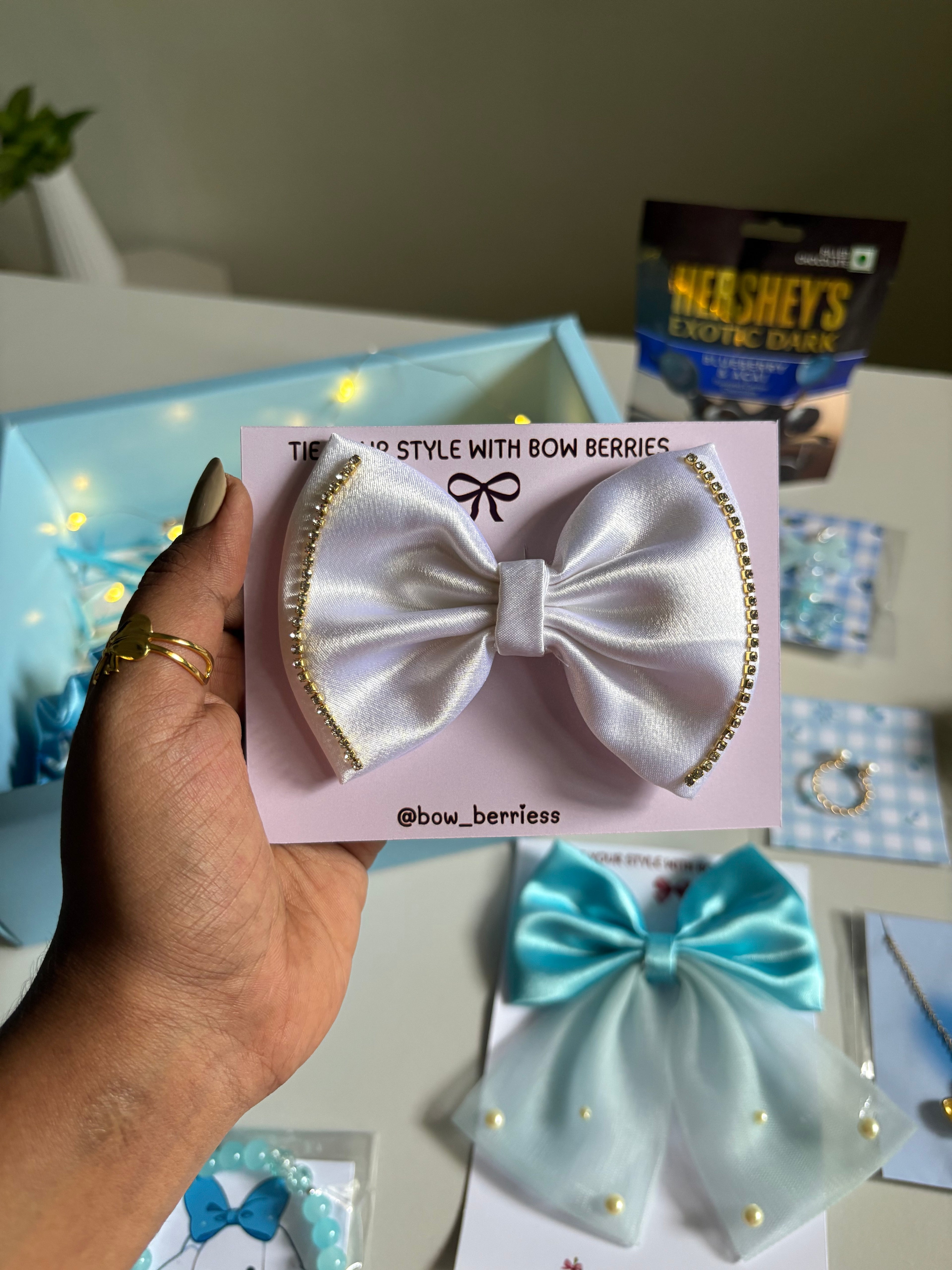 Teddy Sky Box Love /anniversary hamper (Luxury Hamper Box) with Anti - Tarnish Jewellery