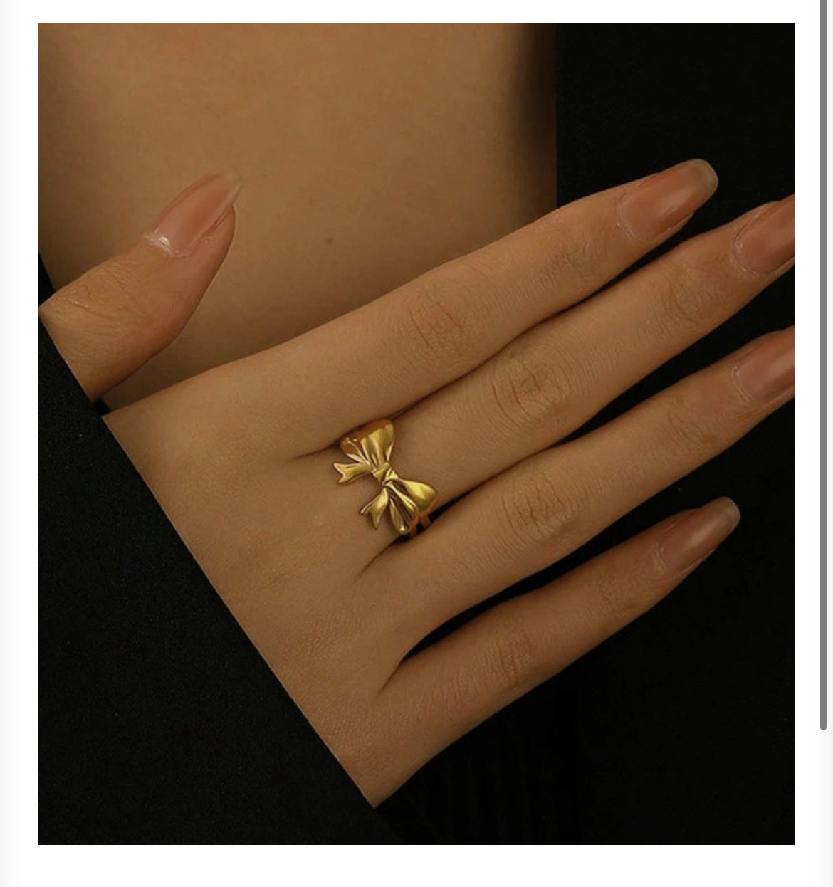 Anti - Tarnish Bow Ring