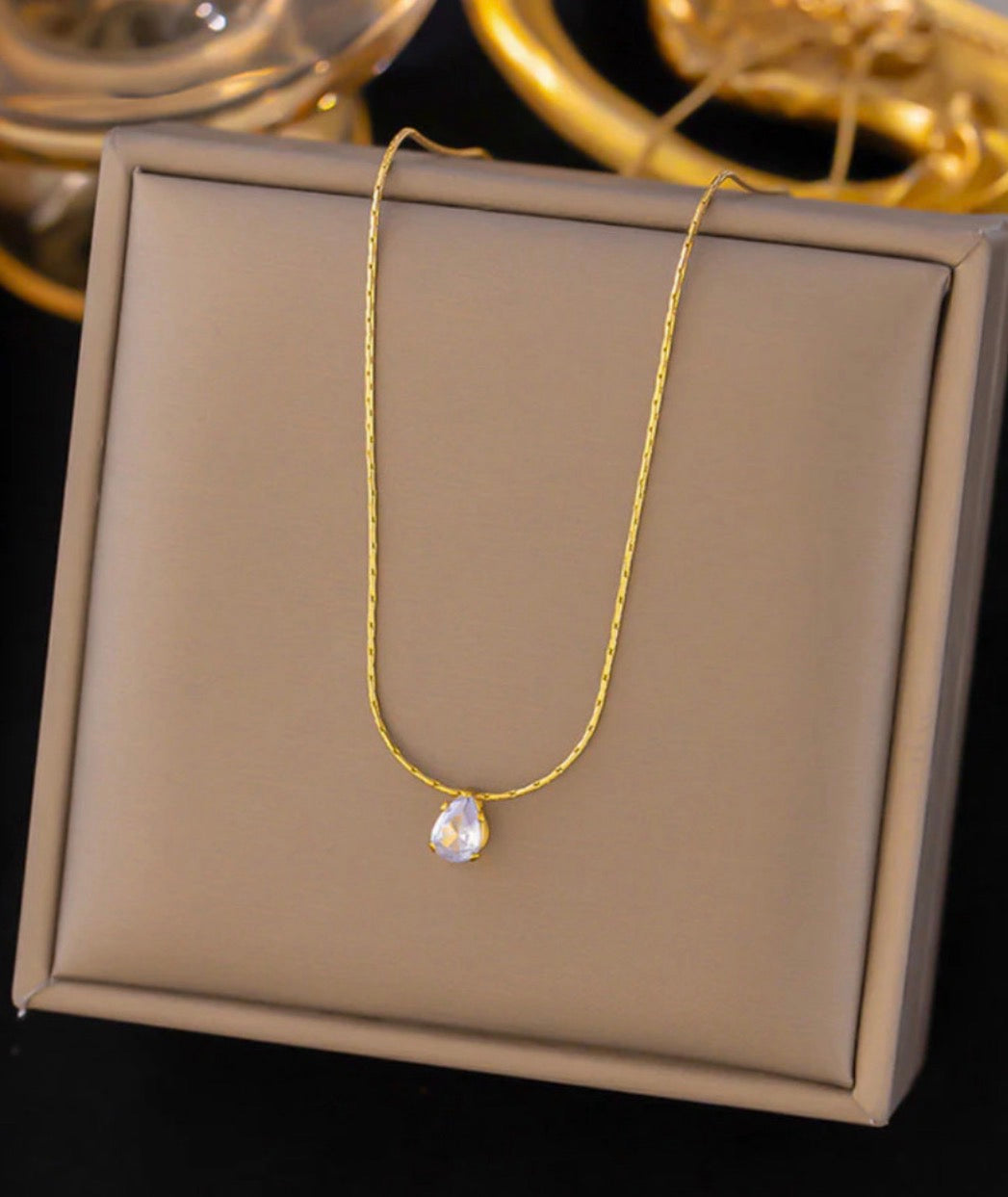 Anti - Tarnish Drop Necklace