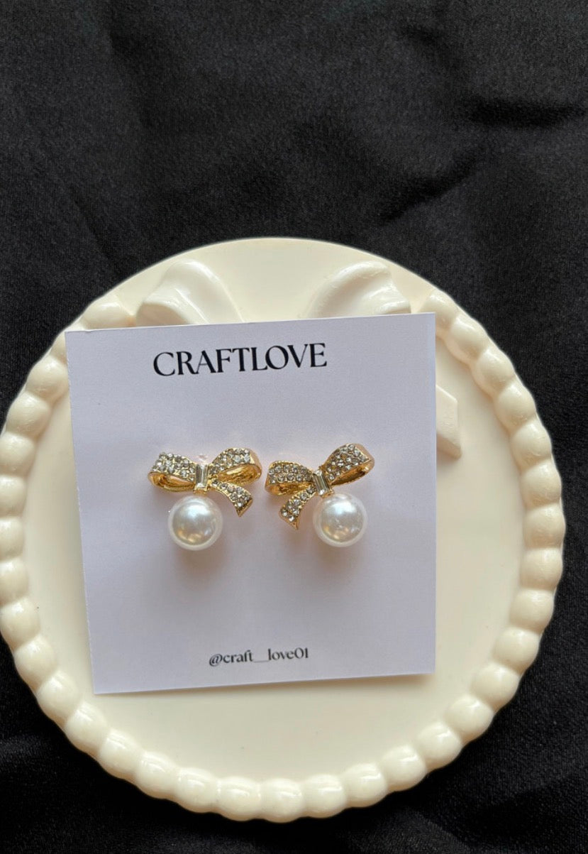 Bejewelled Pearl Earrings