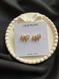 Minimal bow Korean earring (premium quality)