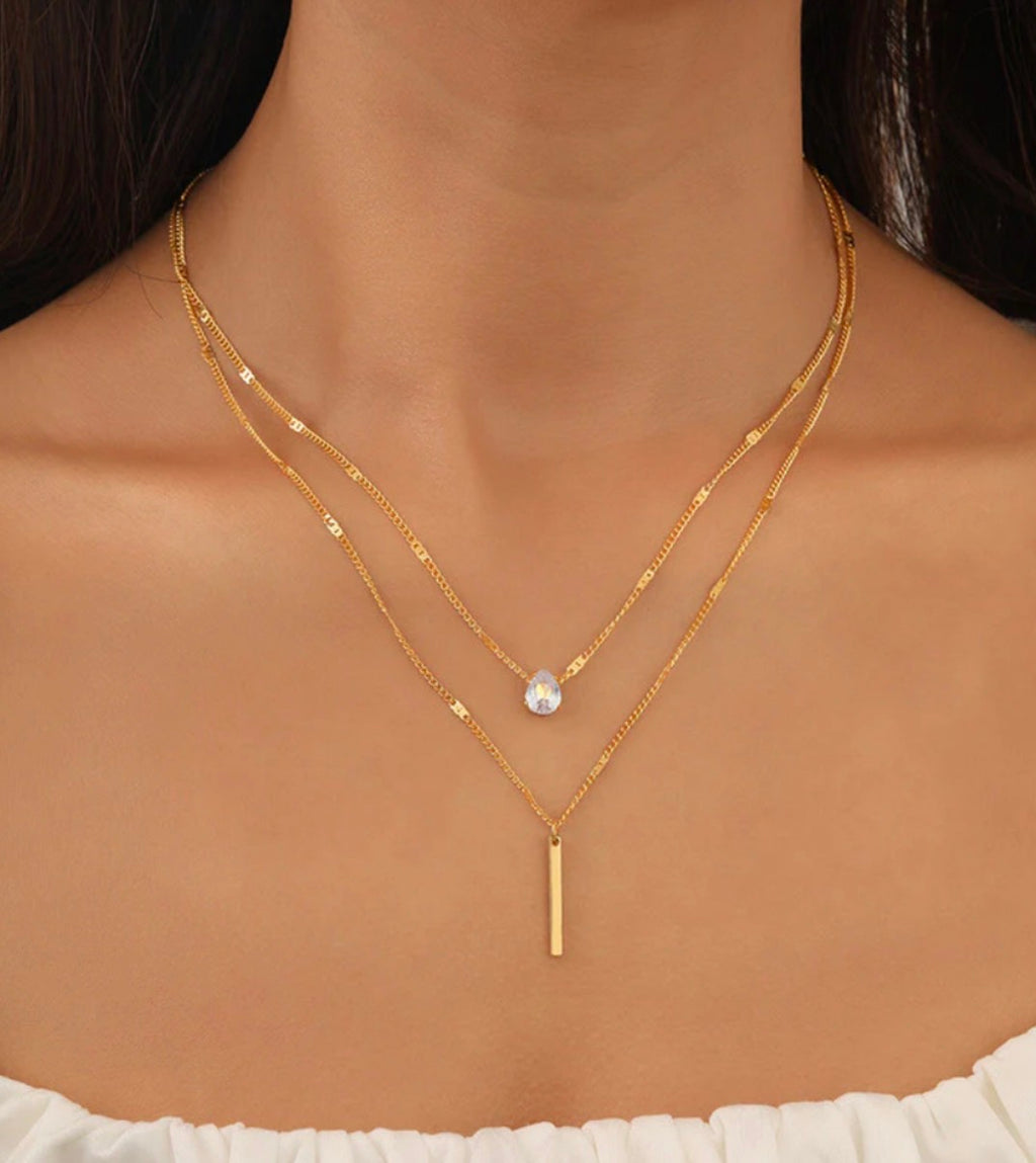 Double Layer Anti - Tarnish Necklace