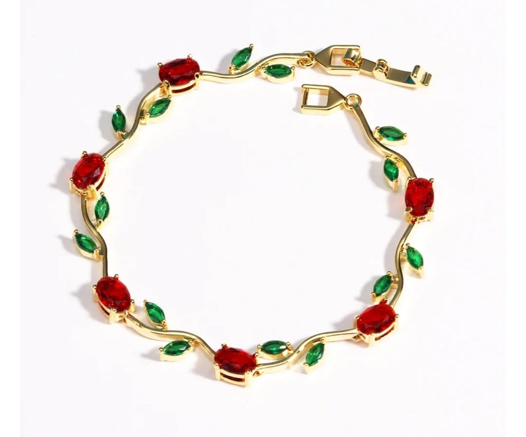 Viral Tulip Bracelet Green and Red