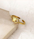 Anti - Tarnish Double Heart Ring