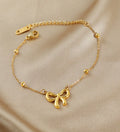 Bow Anti - Tarnish Chain Bracelet