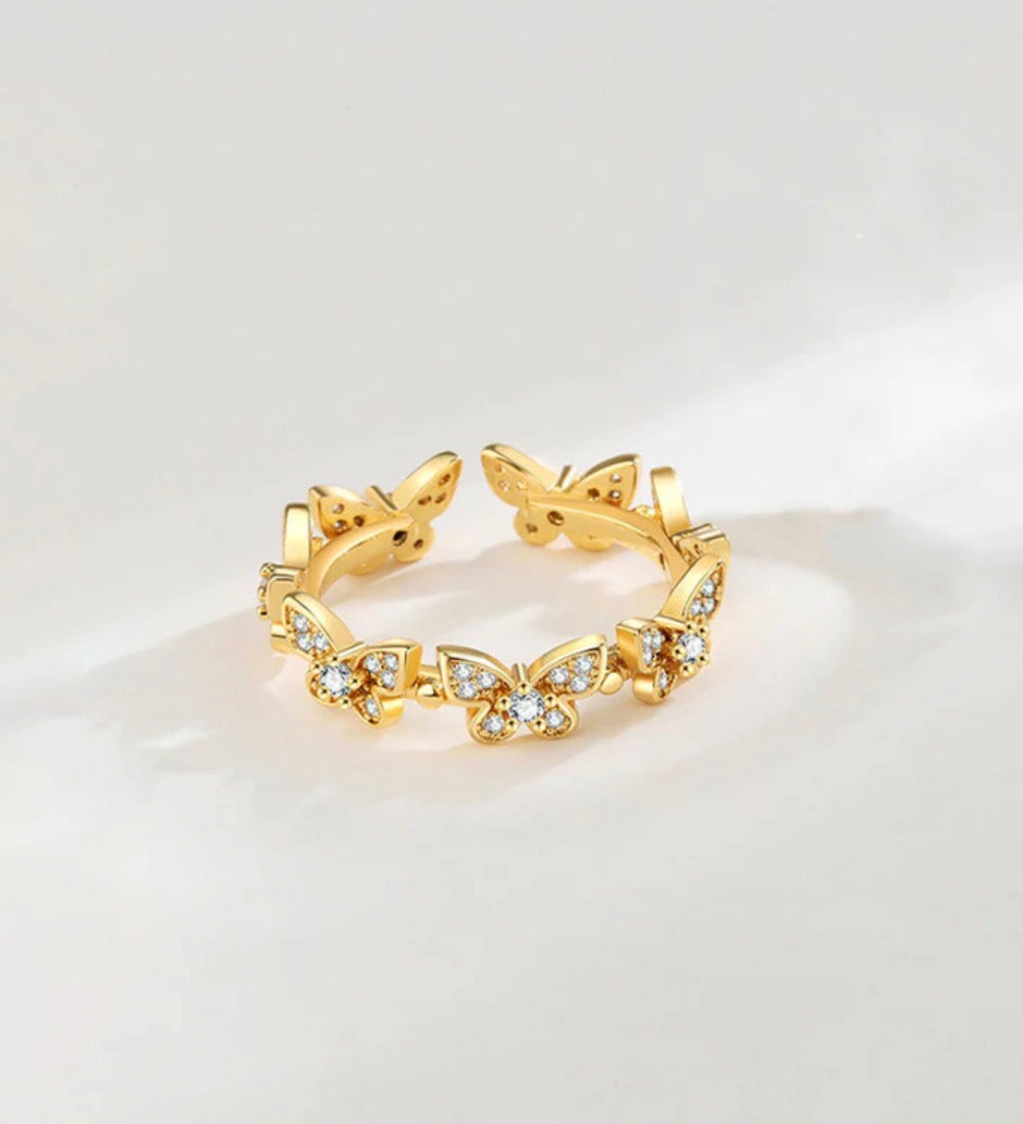 Butterfly anti tarnish ring