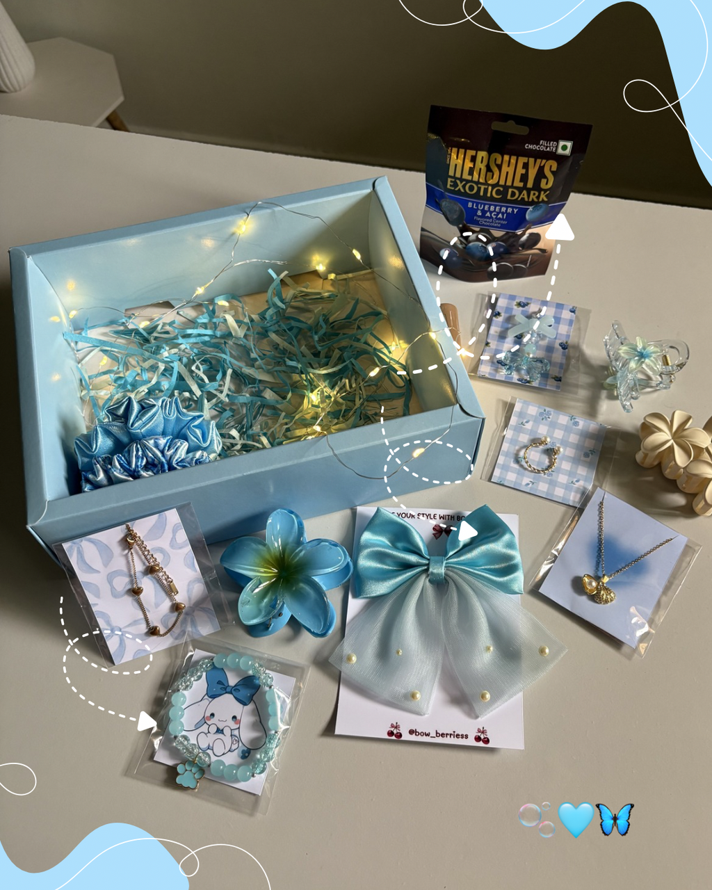 Teddy Sky Box Love /anniversary hamper (Luxury Hamper Box) with Anti - Tarnish Jewellery